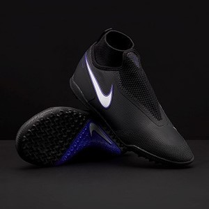 [해외] Nike React Phantom VSN Shadow Pro DF TF - Black/Metallic Silver/Racer Blue [나이키 축구화] (192142)