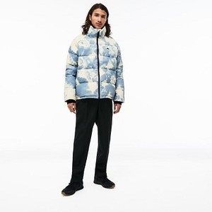 [해외] 남여공용 LIVE Water-Resistant Quilted Jacket [라코스테 LACOSTE] White/Light Blue (BH9126-51-DCB)