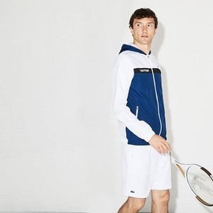 [해외] Mens SPORT Hooded Colorblock Taffeta Tennis Jacket [라코스테 LACOSTE] white/navy blue/black (BH9527-51-CZ4)