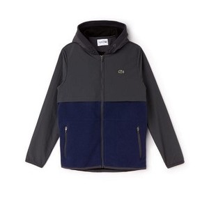 [해외] Mens SPORT Hooded Bi-Material Colorblock Tennis Jacket [라코스테 LACOSTE] dark gray/blue (BH1804-51-CH6)