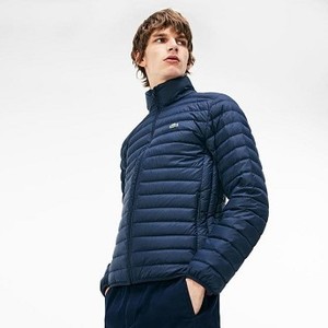 [해외] Mens Short Contrast Lining Quilted Jacket [라코스테 LACOSTE] blue (BH9389-51-JE1)