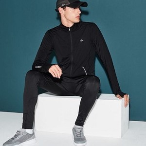 [해외] Mens SPORT Tennis Zippered Stretch Jersey Sweatshirt [라코스테 LACOSTE] black/black (SH7986-51-C31)