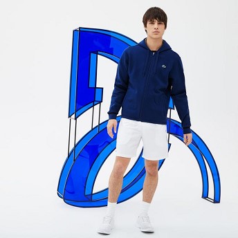 [해외] Mens SPORT Hooded Sweatshirt - Novak Djokovic Supporter Collection [라코스테 LACOSTE] blue/black (SH6683-51-PRZ)