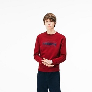 [해외] Mens Crew Neck Lettering Fleece Sweatshirt [라코스테 LACOSTE] red (SH9207-51-Y5S)