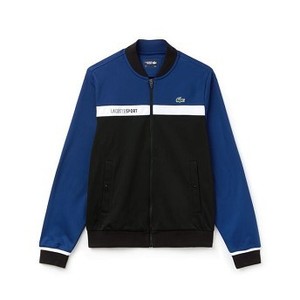 [해외] Mens SPORT Colorblock Zip Pique Tennis Sweatshirt [라코스테 LACOSTE] Navy Blue/Black/White (SH9504-51-FZ3)