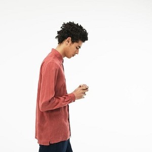 [해외] Mens Regular Fit Linen Shirt [라코스테 LACOSTE] red (CH4990-51-5ZP)