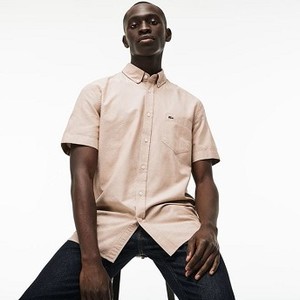 [해외] Mens Regular Fit Oxford Cotton Shirt [라코스테 LACOSTE] brown (CH4975-51-F5R)
