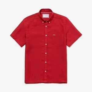 [해외] Mens Regular Fit Linen Shirt [라코스테 LACOSTE] red (CH4991-51-5ZP)