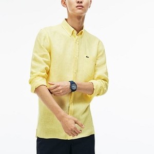 [해외] Mens Regular Fit Linen Shirt [라코스테 LACOSTE] yellow (CH4990-51-107)