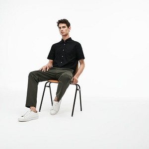 [해외] Mens Regular Fit Mini Pique Shirt [라코스테 LACOSTE] black/black (CH9612-51-C31)
