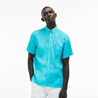[해외] Mens Regular Fit Linen Shirt [라코스테 LACOSTE] atoll (CH4991-51-XA4)