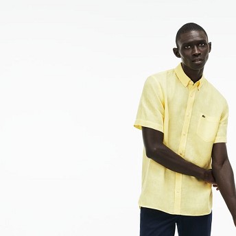 [해외] Mens Regular Fit Linen Shirt [라코스테 LACOSTE] yellow (CH4991-51-107)