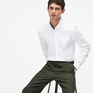 [해외] Mens Slim Fit Stretch Cotton Pinpoint Shirt [라코스테 LACOSTE] white (CH0431-51-001)