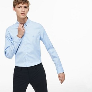 [해외] Mens Slim Fit Stretch Cotton Poplin Shirt [라코스테 LACOSTE] light blue (CH9628-51-CQM)