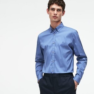 [해외] Mens Slim Fit Stretch Cotton Poplin Shirt [라코스테 LACOSTE] blue (CH9628-51-TUL)