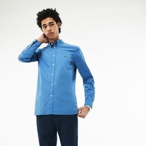 [해외] Mens Slim Fit Stretch Cotton Poplin Shirt [라코스테 LACOSTE] blue (CH5816-51-776)