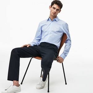 [해외] Mens Slim Fit Print Cotton Poplin Shirt [라코스테 LACOSTE] light blue (CH0433-51-58M)