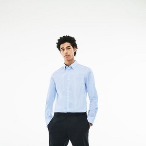[해외] Mens Slim Fit Print Cotton Poplin Shirt [라코스테 LACOSTE] light blue (CH0433-51-J2G)