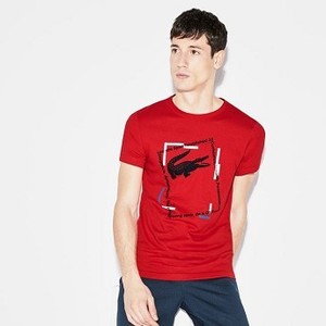 [해외] Mens SPORT Logo Tech Tennis T-Shirt [라코스테 LACOSTE] red/black/white/grey chine/blue (TH3361-51-HT4)