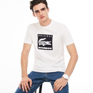 [해외] Mens Original Lettering T-Shirt [라코스테 LACOSTE] white/navy blue (TH7461-51-522)