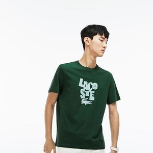 [해외] Mens Crew Neck Lettering Cotton T-Shirt [라코스테 LACOSTE] green (TH3263-51-132)