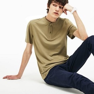 [해외] Mens Buttoned Contrast Knit T-Shirt [라코스테 LACOSTE] aloe (TH3234-51-PR6)