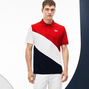 [해외] Mens French Sporting Spirit Edition Colorblock Petit Pique Polo [라코스테 LACOSTE] Red/White/Navy Blue (PH0530-51-YY2)