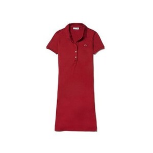 [해외] Womens Stretch Cotton Mini Pique Polo Dress [라코스테 LACOSTE] autumnal red (EF8470-51-YPW)