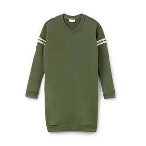 [해외] Womens Contrast Bands Sweatshirt Dress [라코스테 LACOSTE] ARMY/VANILLA PLANT (EF3085-51-LWX)