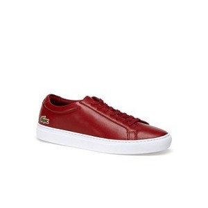 [해외] Mens L.12.12 Leather Sneakers [라코스테 LACOSTE] dark red (31CAM0137-112)