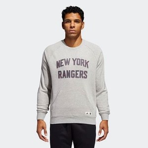Mens Athletics Rangers Fleece Crew Sweatshirt Multi/Medium Grey Heather (DN2060)