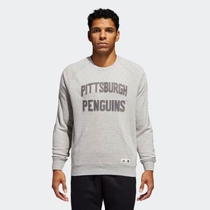 Mens Athletics Penguins Fleece Crew Sweatshirt Multi/Medium Grey Heather (DN2069)