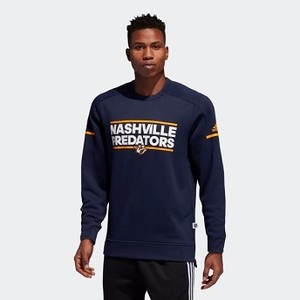 Mens Athletics Predators Squad Crew Sweatshirt Multi/True Navy/Athletic Yellow (D78611)