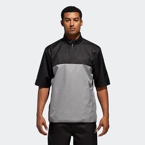 [해외] ADIDAS USA Mens Golf Climastorm Provisional Short Sleeve Jacket [아디다스 ADIDAS] Black (CY7444)