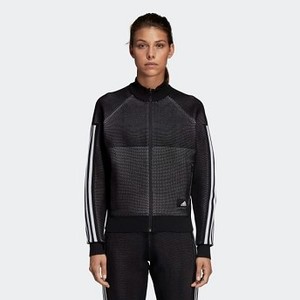 [해외] ADIDAS USA Womens Athletics ID Knit Track Jacket [아디다스 자켓] Black/White (DP3912)