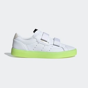 [해외] Womens Originals adidas Sleek S Shoes [아디다스 운동화] Cloud White/Cloud White/Hi-Res Yellow (EE8279)