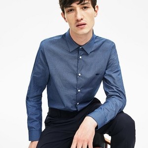 [해외] Mens Slim Fit Cotton Poplin Shirt [라코스테 셔츠] Navy Blue (CH4866-51)