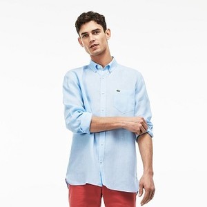[해외] Mens Regular Fit Linen Shirt [라코스테 셔츠] Light Blue (CH4990-51)