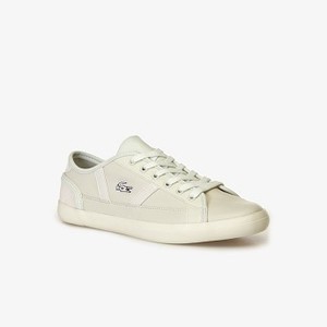 [해외] Mens Sideline Leather and Synthetic Sneakers [라코스테 운동화] OFF WHITE/OFF WHITE (37CFA0044)