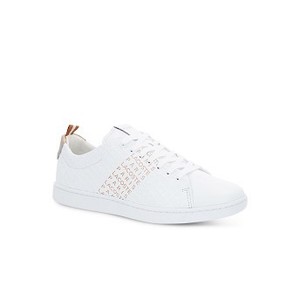 [해외] Womens Carnaby Evo Embossed Leather Sneakers [라코스테 운동화] WHITE/PINK (37SFA0012)