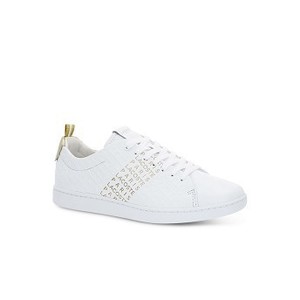 [해외] Womens Carnaby Evo Embossed Leather Sneakers [라코스테 운동화] WHITE/GOLD (37SFA0012)