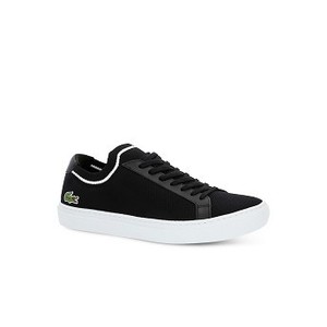 [해외] Mens La Piquee Textile Sneakers [라코스테 운동화] BLACK/WHITE (37CMA0038)