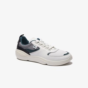 [해외] Mens WildCard Leather Sneakers [라코스테 운동화] OFF WHITE/DARK GREEN (37SMA0055)