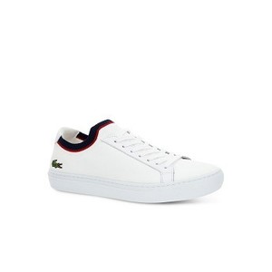 [해외] Mens La Piquee Textile Sneakers [라코스테 운동화] WHITE/NAVY/RED (37CMA0038)