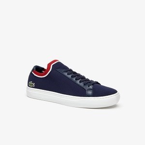 [해외] Mens La Piquee Textile Sneakers [라코스테 운동화] NAVY/WHITE/RED (37CMA0038)