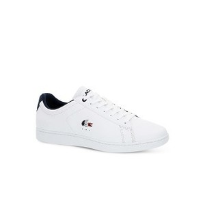[해외] Mens Carnaby Evo Leather Sneakers [라코스테 운동화] WHITE/NAVY/RED (37SMA0013)