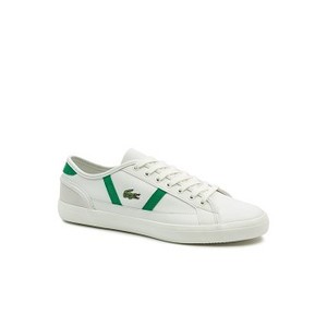 [해외] Mens Sideline Leather and Suede Sneakers [라코스테 운동화] OFF WHITE/GREEN (37CMA0068)