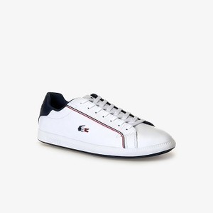 [해외] Mens Graduate Leather Tricolore Sneakers [라코스테 운동화] WHITE/NAVY/RED (37SMA0022)