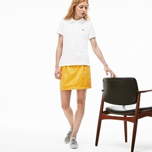 [해외] Womens Classic Fit Soft Cotton Petit Pique Polo Shirt [라코스테 운동화] White (PF7839-51)