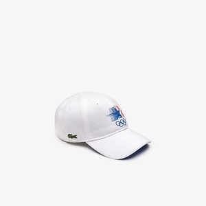 [해외] Mens Olympic Heritage Collection Cotton Cap [라코스테 모자] White/Blue/White (RK4169-51)